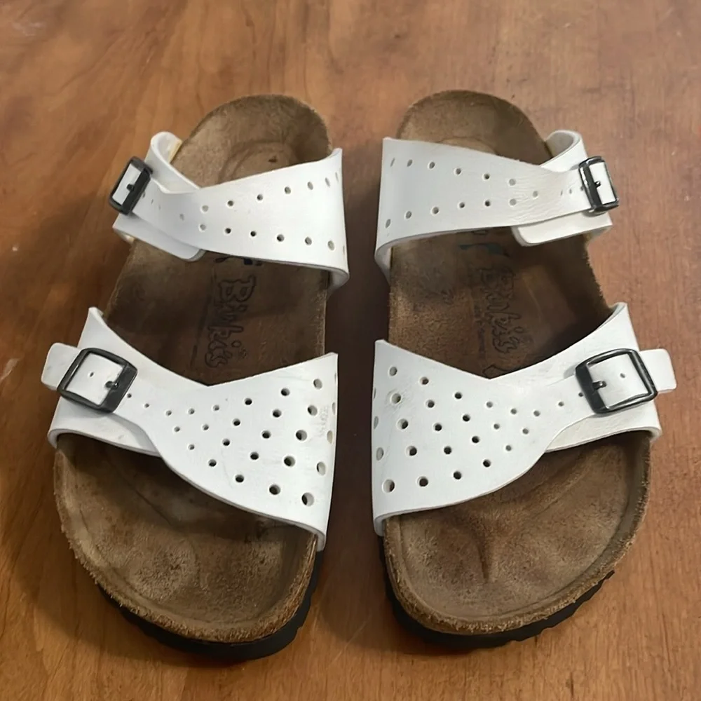 Birkenstock Birki’s Padded Slide Sandal White Freeport Size 8   39